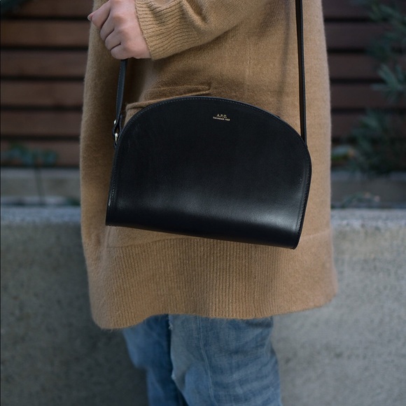 A.P.C. Handbags - A.P.C. Demi-Lune Bag in Black